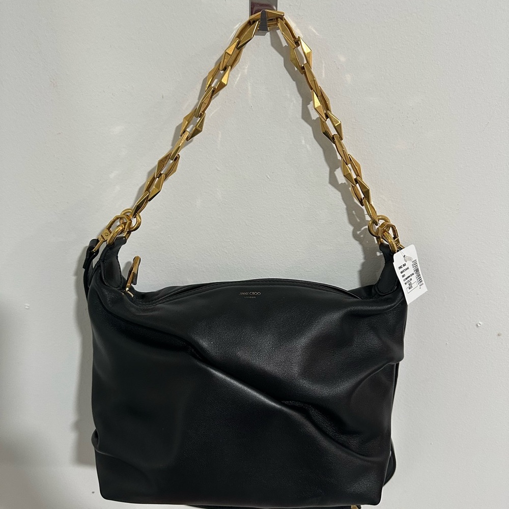 Jimmy Choo soft calf leather shoulder bag with strap New